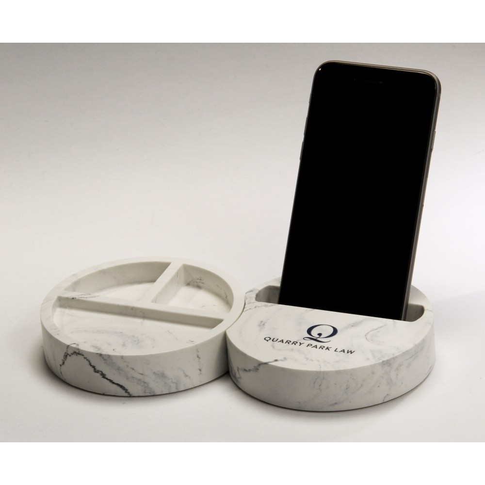 Round 2-Piece Desk Caddy with Logo Round 2-Piece Desk Caddy with Logo