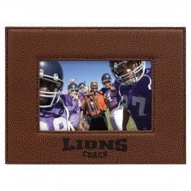 4" x 6" Football Leatherette Photo Frame with Logo  4" x 6" Football Leatherette Photo Frame with Logo