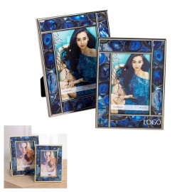 Agate Texture Acrylic Metal Picture Frame with Logo  Agate Texture Acrylic Metal Picture Frame with Logo