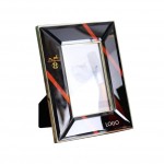 Metal Gold Foil Glass Photo Frame with Logo