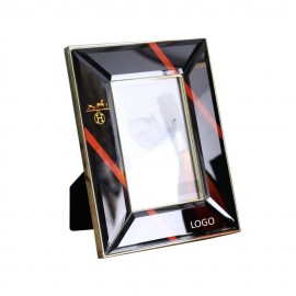 Metal Gold Foil Glass Photo Frame with Logo  Metal Gold Foil Glass Photo Frame with Logo
