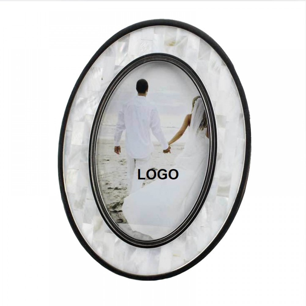 Ellipse Metal Shell Picture Frame with Logo