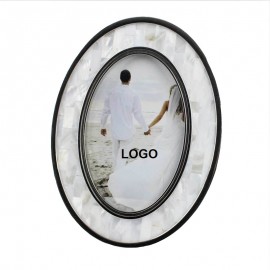 Ellipse Metal Shell Picture Frame with Logo
