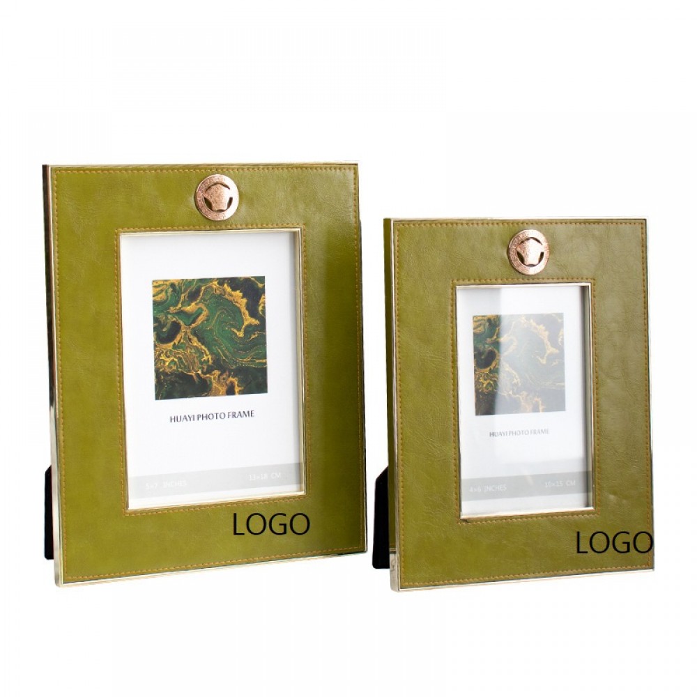 Personalized Micro Fiber Leather Alloy Picture Frame