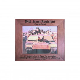 4" x 6" Genuine Walnut Picture Frame with Logo  4" x 6" Genuine Walnut Picture Frame with Logo