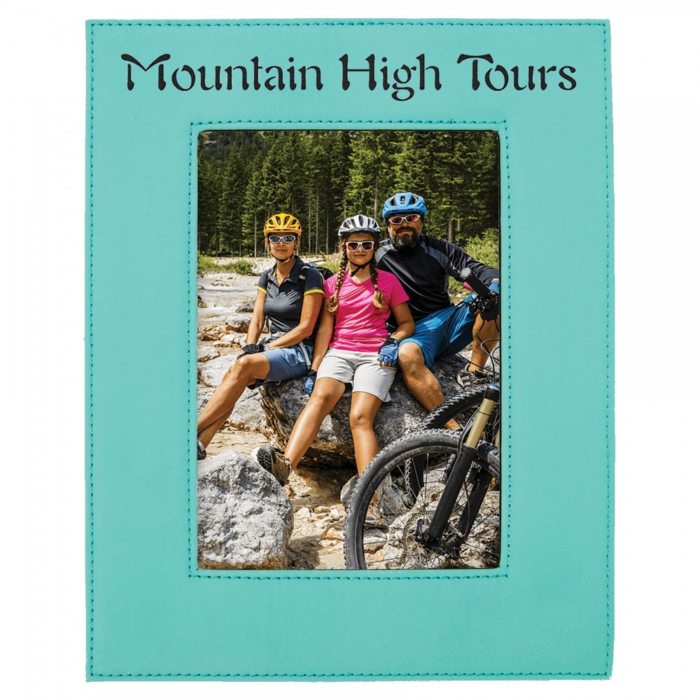 Promotional 5" x 7" Teal Leatherette Photo Frame