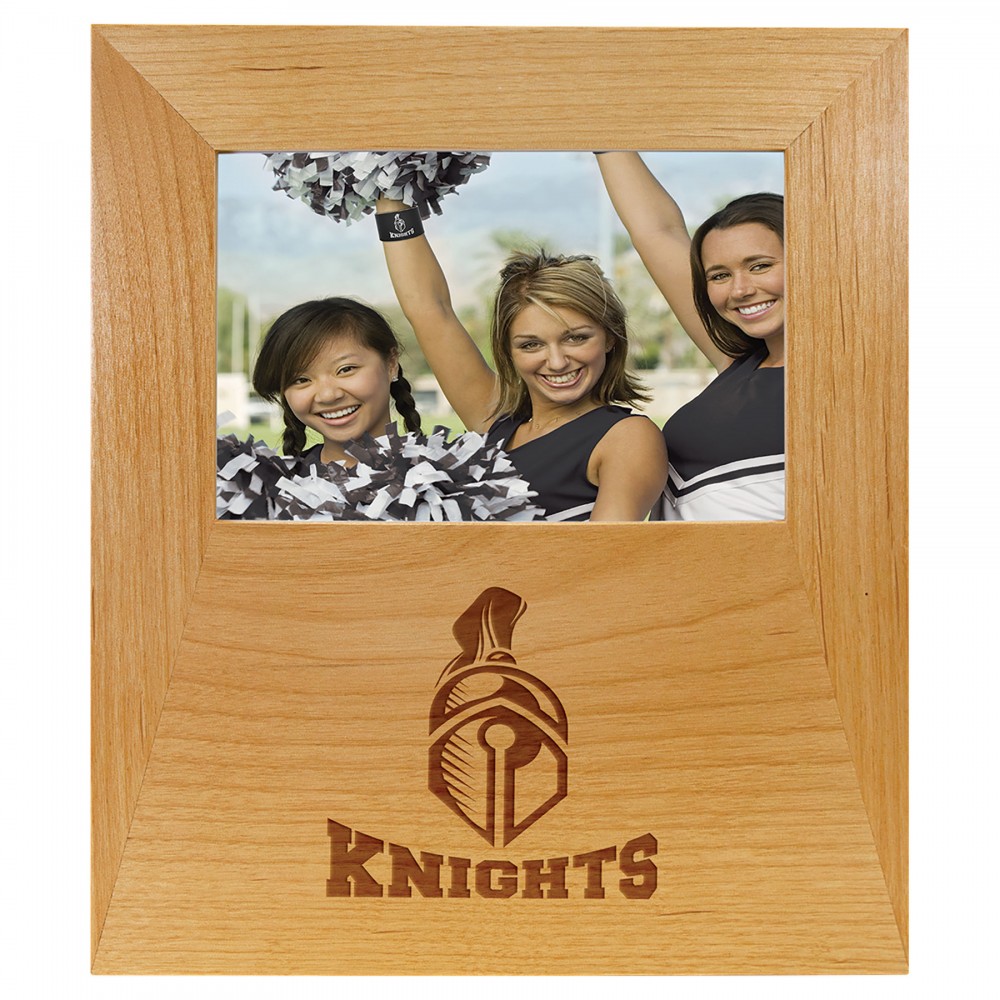 4" x 6" - Alder Wood Picture Frame with Logo
