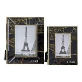 Agate Stone Pattern Glass Alloy Frame with Logo