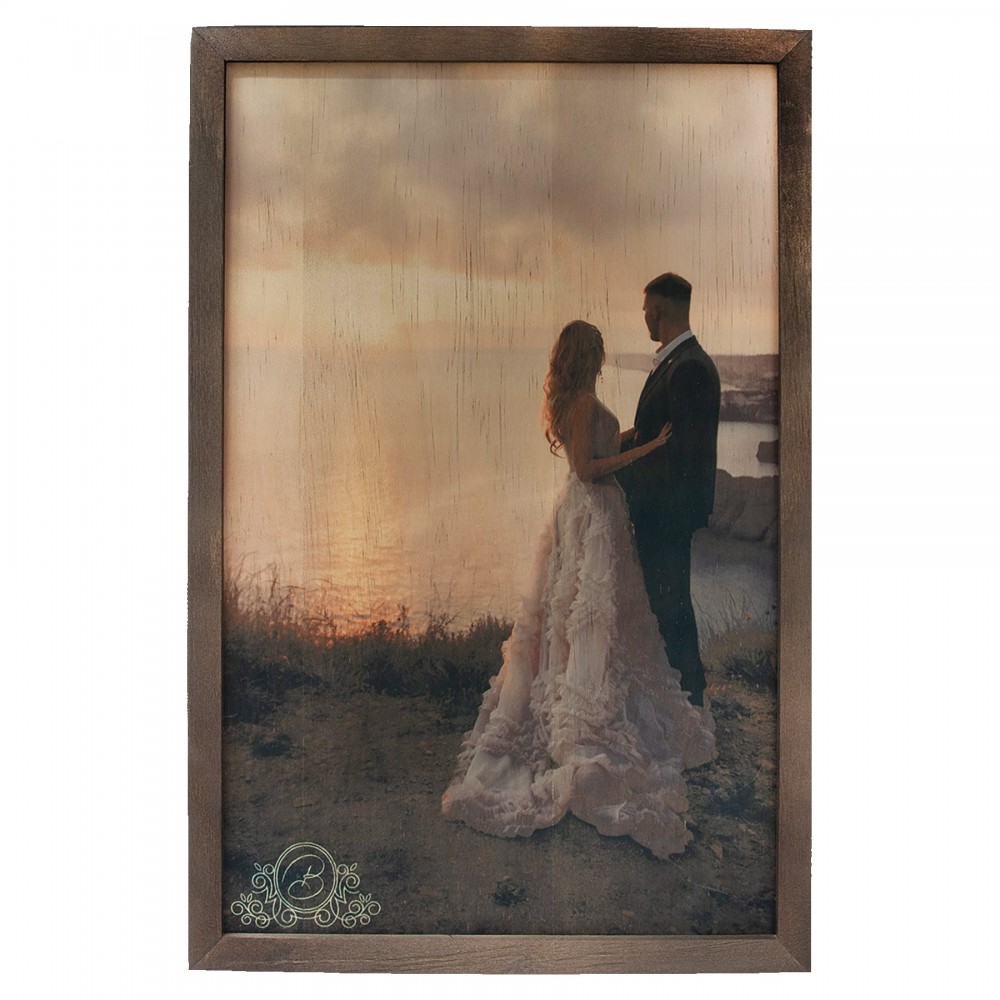 Logo Branded 10" x 15" Wood Panel with Frame