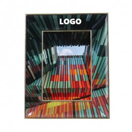 Colorful Geometry Metal Glass Picture Frame with Logo