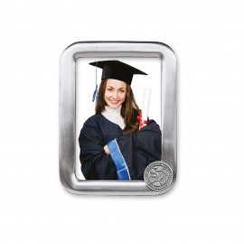 Personalized Vertical Photo Frame with Custom Emblem (3.5"x 5" Photo)