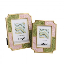 Metal Crystal Gemstone Photo Frame with Logo