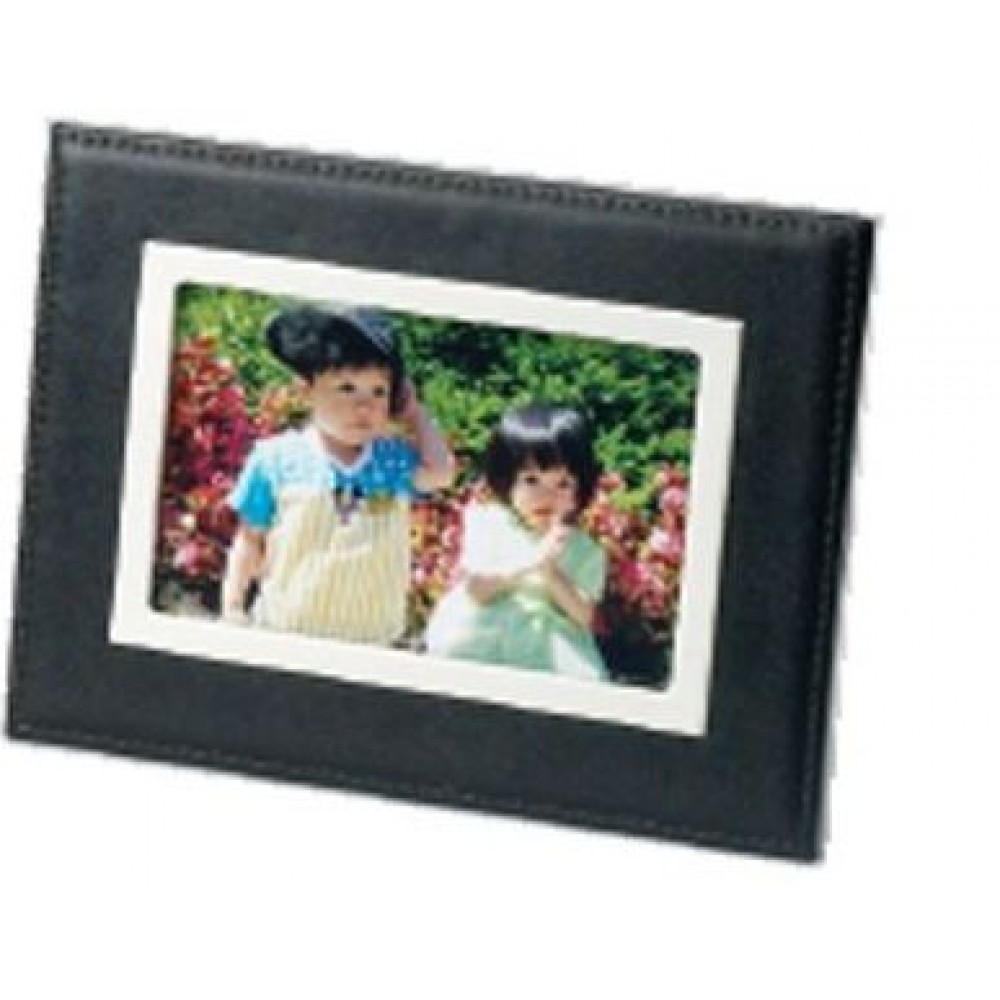 Logo Branded Executive Series 4"x6" Leather Photo Picture Frame