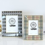 Promotional Plaid Glass Alloy Picture Frame