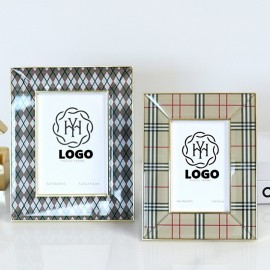 Promotional Plaid Glass Alloy Picture Frame  Promotional Plaid Glass Alloy Picture Frame