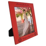 8" x 10" Red Leatherette Photo Frame with Logo