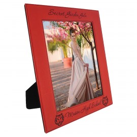 8" x 10" Red Leatherette Photo Frame with Logo