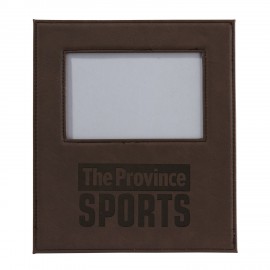 Leatherette 4 x 6 Picture Frame with Logo  Leatherette 4 x 6 Picture Frame with Logo