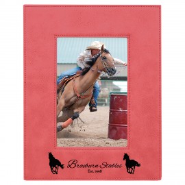 Customized Leatherette 8 x 10 Photo Frame - Pink  Customized Leatherette 8 x 10 Photo Frame - Pink