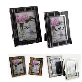 Logo Branded Bovine Bone Pattern Metal Glass Picture Frame