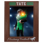 Logo Branded 8" x 10" Football Leatherette Photo Frame