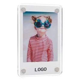 Transparent Double Sided Magnetic Photo Frame with Logo