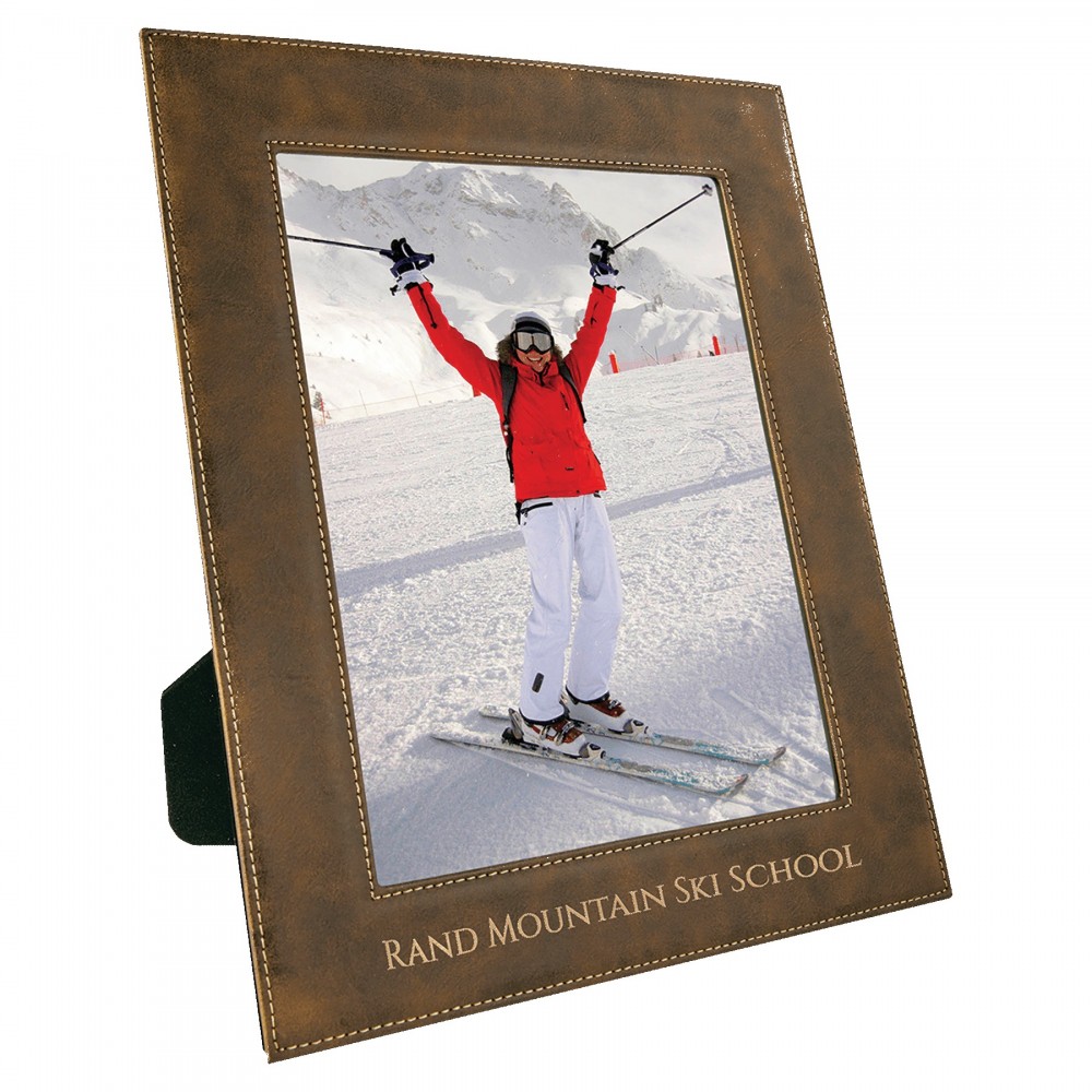 Promotional 8" x 10" Rustic/Gold Leatherette Photo Frame Promotional 8" x 10" Rustic/Gold Leatherette Photo Frame