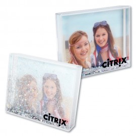 Custom Silver Glitter Acrylic Desktop Photo Frame  Custom Silver Glitter Acrylic Desktop Photo Frame