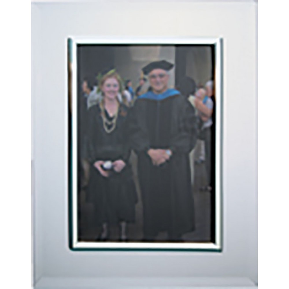 Personalized 5" x 7" Clear Glass Mirror Frame with Silver Personalized 5" x 7" Clear Glass Mirror Frame with Silver