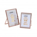 Gold Metal Glass Photo Frame with Logo