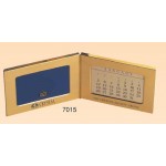Promotional Brass Rectangular Double Picture Frame (5" x 3")