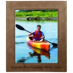 8" x 10" - Premium Leatherette Photo Frame - Laser Engraved with Logo