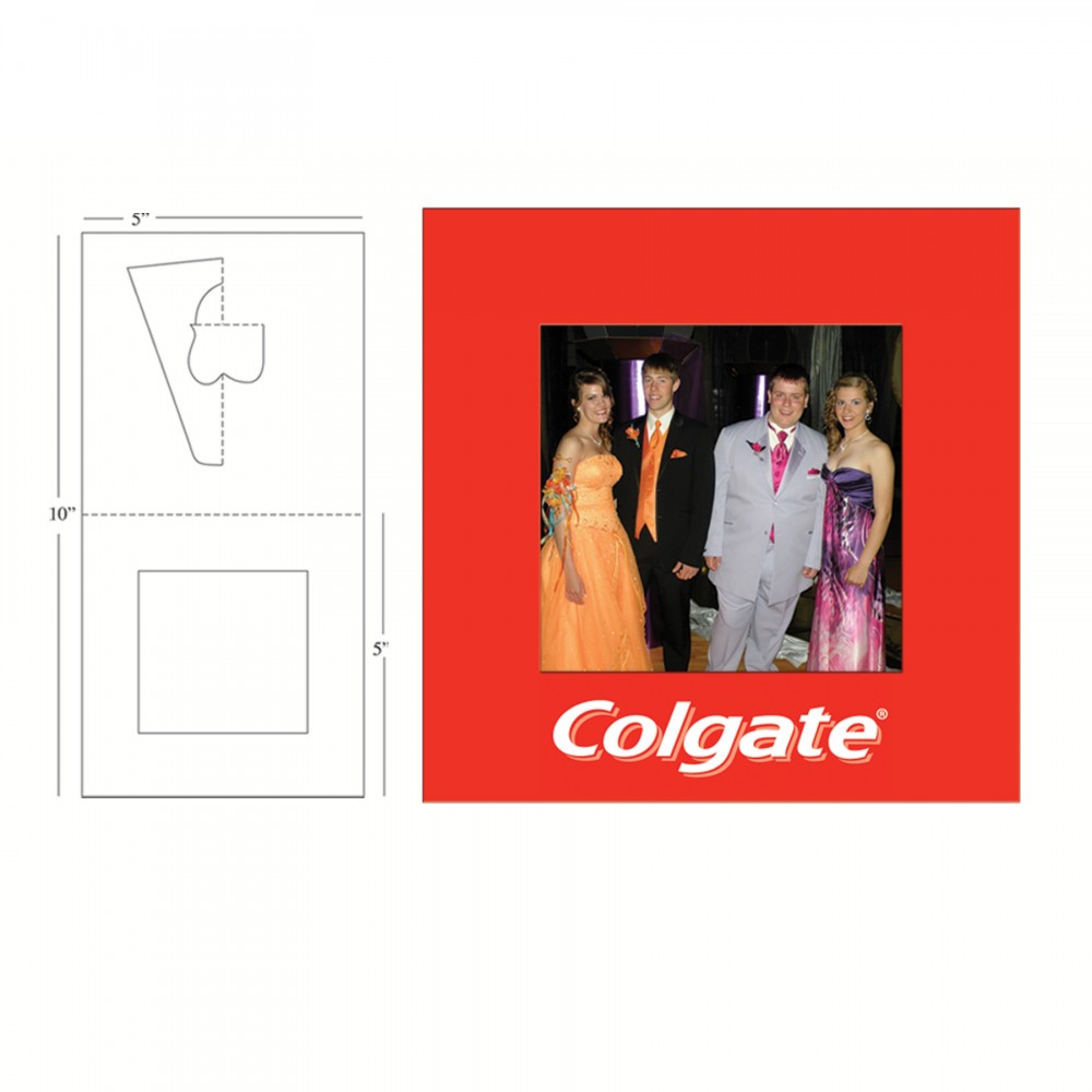 Promotional Offset Printed Square Photo Frame w/Easel Back (3"x3" Photo)