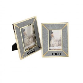 Customized Gold Edge Metal Leather Photo Frame  Customized Gold Edge Metal Leather Photo Frame