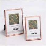 Gold Metal Photo Frame with Logo