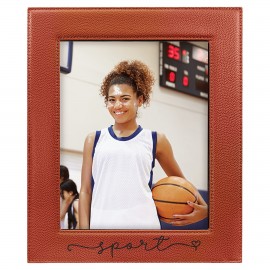 Logo Branded 8" x 10" Basketball Leatherette Photo Frame