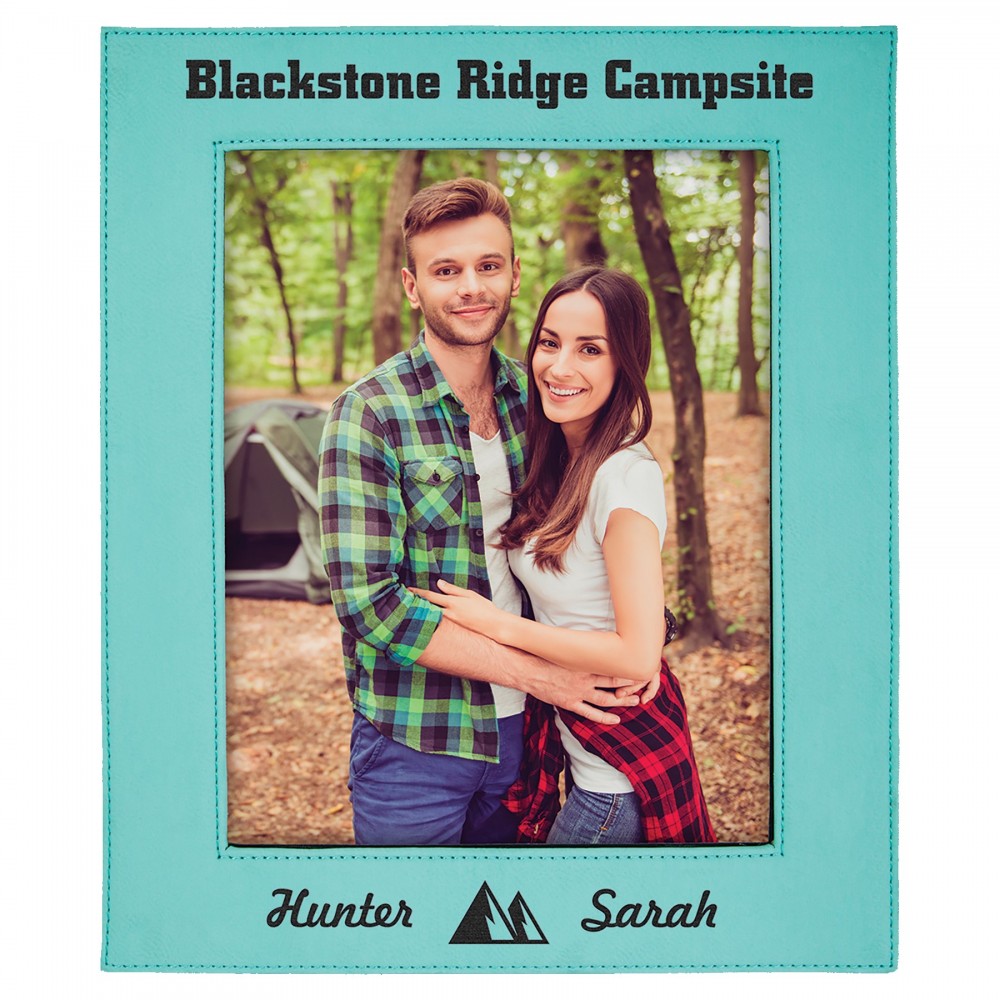 Personalized 8" x 10" Teal Leatherette Photo Frame Personalized 8" x 10" Teal Leatherette Photo Frame