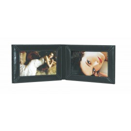 Promotional Atlantis Bonded Leather Bi-Fold Horizontal Photo Frame  Promotional Atlantis Bonded Leather Bi-Fold Horizontal Photo Frame