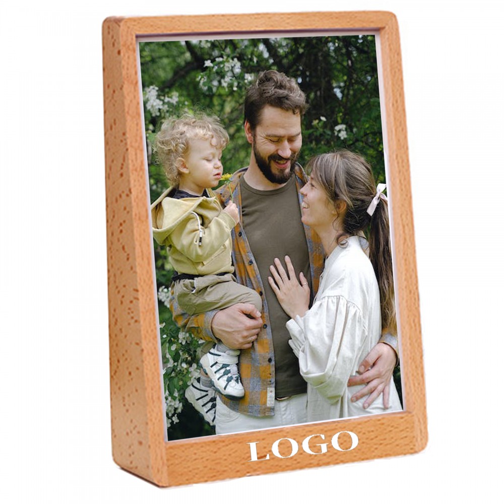 Personalized Wooden Picture Frame Standing for Tabletop Desk Office Decor