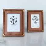Custom Woven Cane Metal Glass Picture Frame