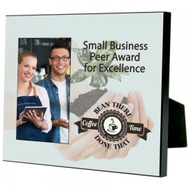 Custom Sublimatable Gloss White Offset Frame Holds 4" x 6" Photo