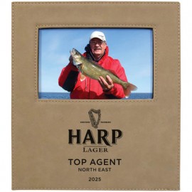 Personalized Leatherette Frame Holds 4 x 6, Light Brown  Personalized Leatherette Frame Holds 4 x 6, Light Brown