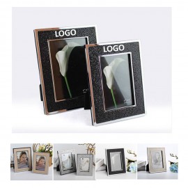 Custom Mirror Metal Leather Photo Frame