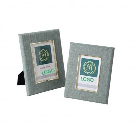 Metal Linen Cloth Photo Frame with Logo  Metal Linen Cloth Photo Frame with Logo