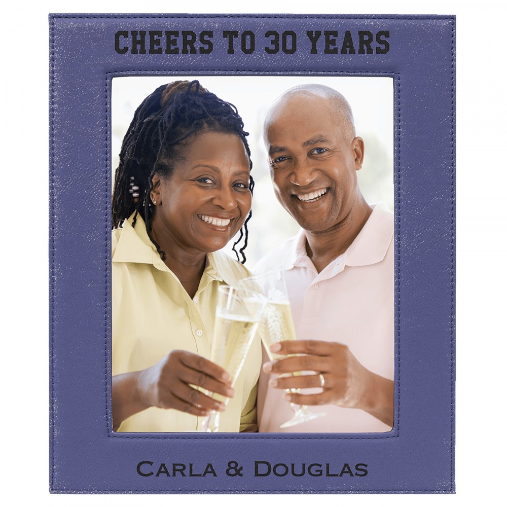 Customized 8" x 10" Purple Leatherette Photo Frame Customized 8" x 10" Purple Leatherette Photo Frame