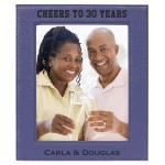 Customized 8" x 10" Purple Leatherette Photo Frame