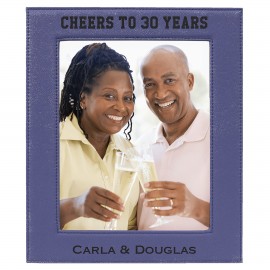 Customized 8" x 10" Purple Leatherette Photo Frame