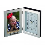 Silhouette Style Hinged Clock And Frame. with Logo