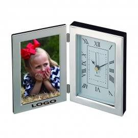 Silhouette Style Hinged Clock And Frame. with Logo
