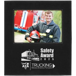 Personalized Leatherette Frame Holds 5 x 7, Black/Silver  Personalized Leatherette Frame Holds 5 x 7, Black/Silver